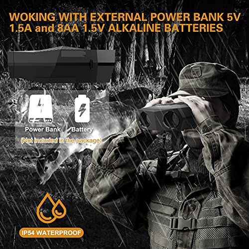 Gowwpun Night Vision Binoculars Goggles - 1312Ft/400M Digital Infrared Night Vision Binoculars For Adults,Hunting,Spy,Military Tactical,Camping In Complete Darkness,32Gb Memory Card (Medium5000) #TOP3