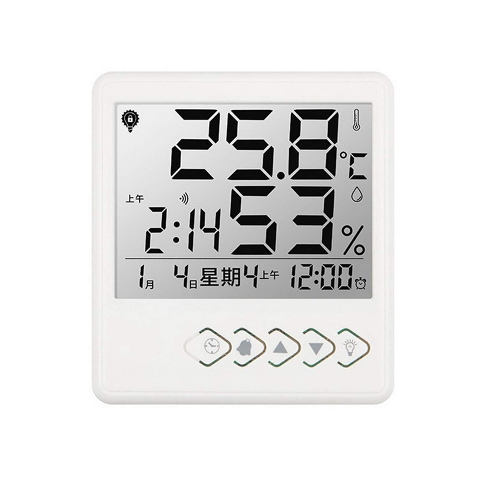 termometr z higrometrem Cyfrowy termometr Higrometr Wilgotność temperatury w pomieszczeniach do domu biurowego Termometr do higrometru wewnętrznego(B)