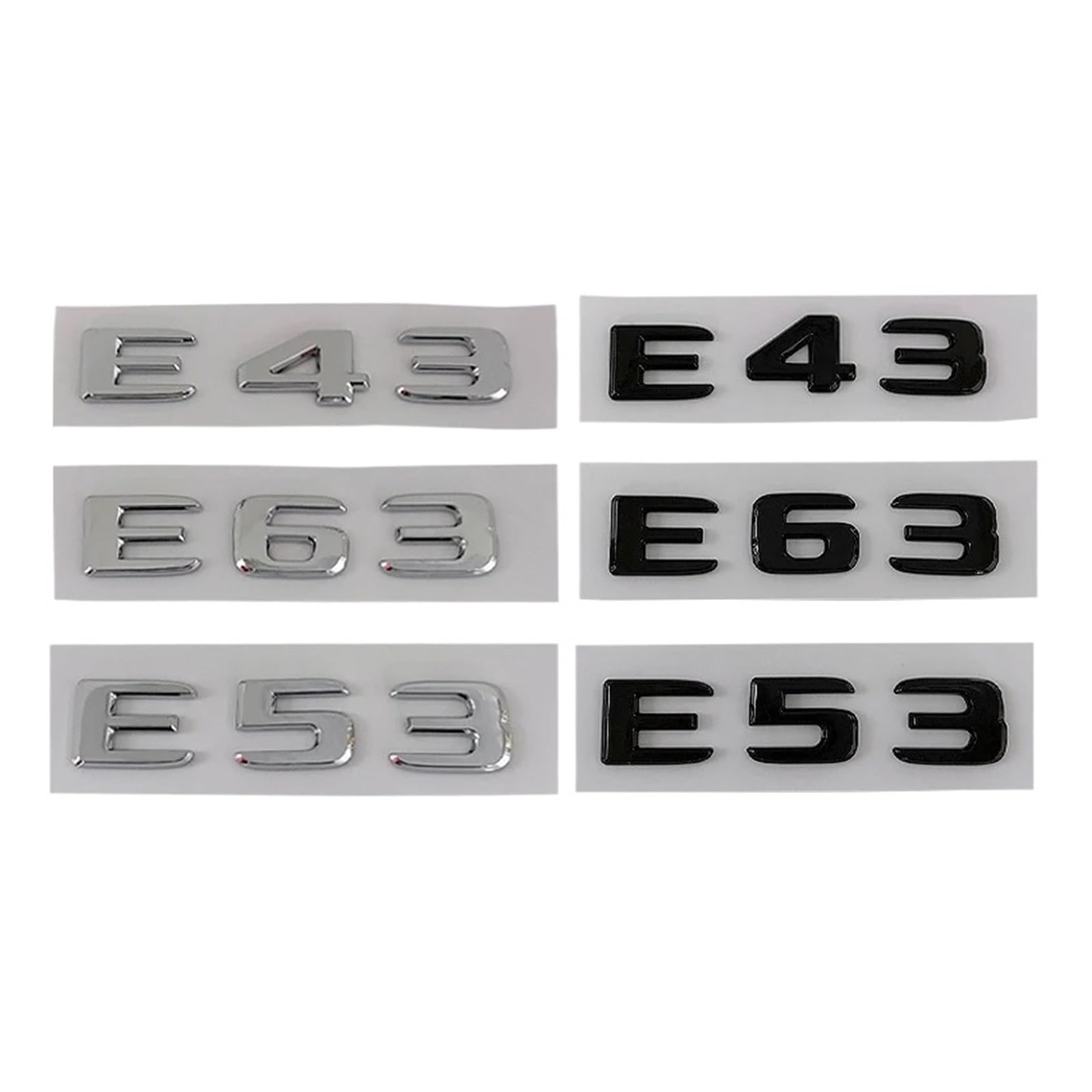 OVARIA 3D ABS Car Rear Trunk Badge Sticker Rear Star Logo E43 E53 E63 V8 Biturbo 4matic Emblem Fit For Mercedes AMG W212 W213 Accessories(Chrome Silver,BITURBO 4MATIC 2Pcs)