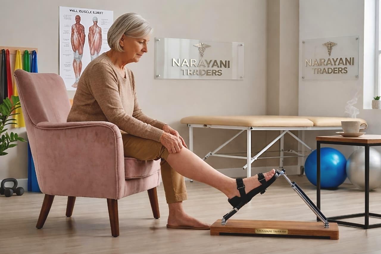 Professional Heel & Ankle Exerciser – Heavy Duty Mechanical Device for Leg Strengthening & Rehabilitation – Spring Loaded Heel Stretcher for Plantar Fasciitis, Achilles Tendonitis & Calf Recovery