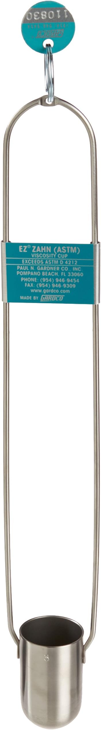 EZ3 Stainless Steel Calibrated EZ Viscosity Cup for Viscometer, Size No. 3