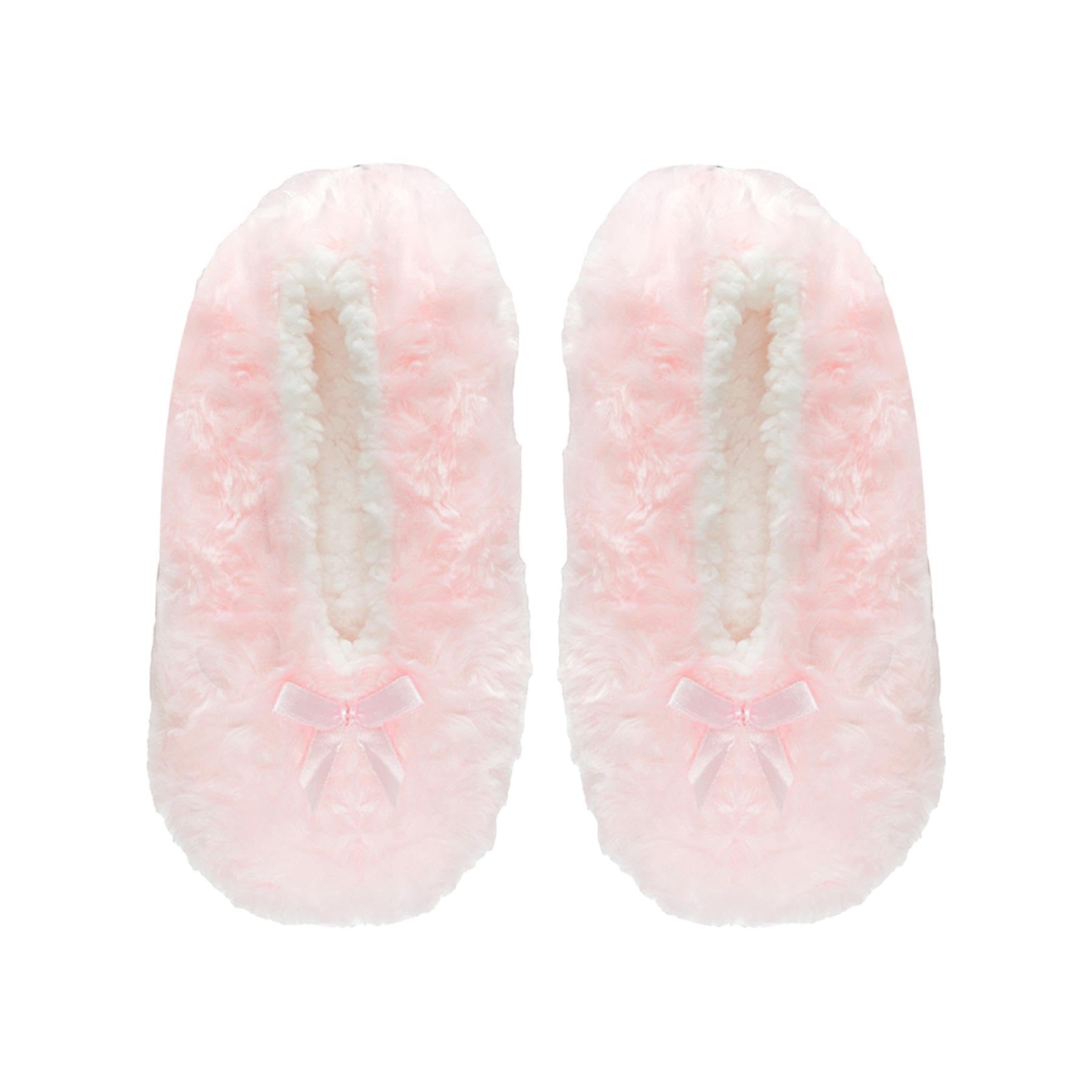 A2Z Ladies Slipper Bow Fluffy Socks Sherpa Lined Cosy Winter Footwear