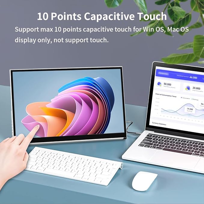 Monitor Portátil 13.3" 2K OLED Touchscreen con Soporte miniatura 4