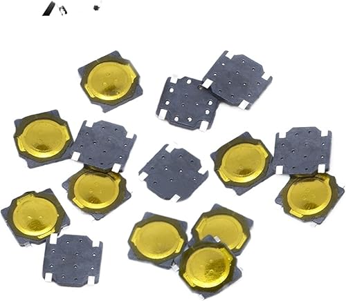 GATSUN Industrial Switches 100PCS Metal Dome 3.7 * 3.7 * 0.35mm Thin Film Touch Switch 4 Feet Foot Patch Micro Button Switch 3.7 * 3.7 * 0.35MM