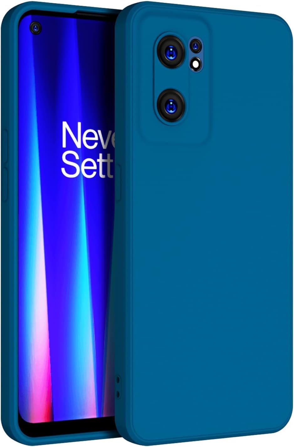 Oneplus Nord Ce 2 5G Back Cover Soft Matte Liquid Silicone TPU | Microfiber Cloth Inside | Camera Protection | Shockproof Slim Back Case for Oneplus Nord Ce 2 5G (Blue)