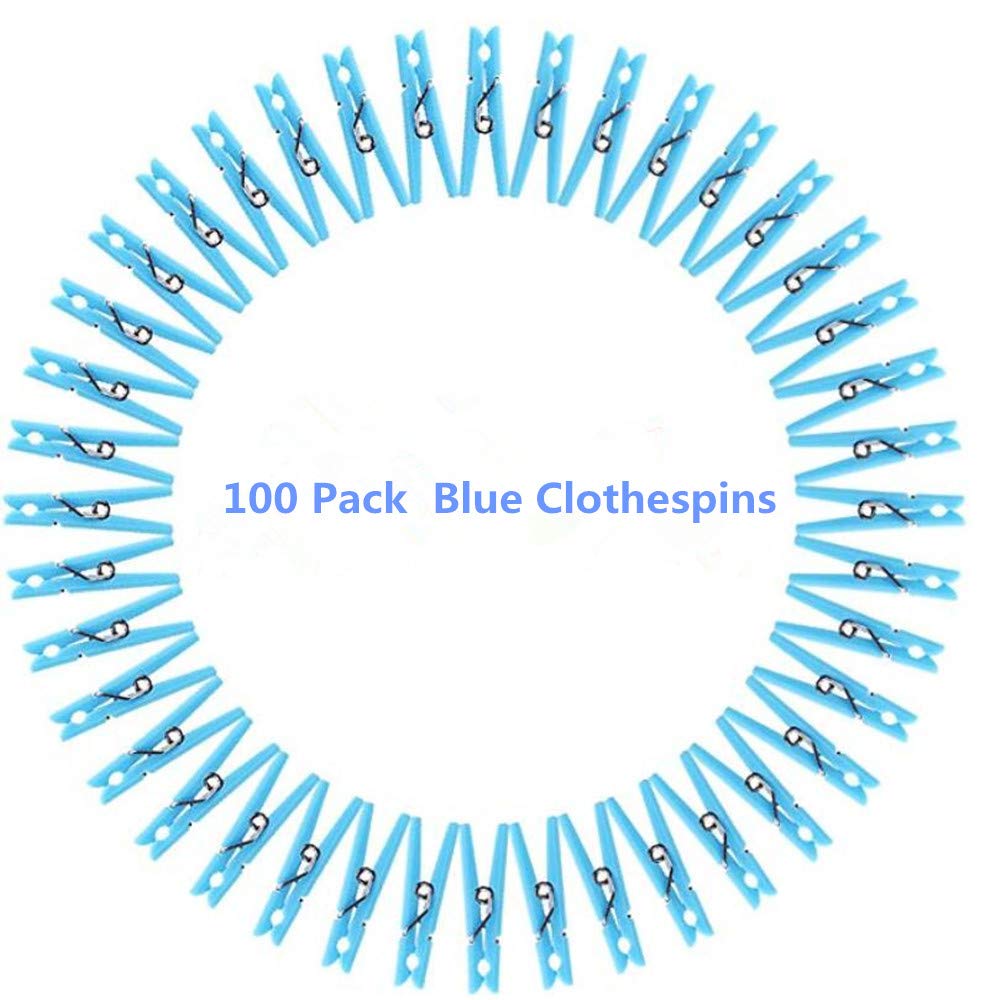 JuXinDa 3.5 cm clothespins Baby Shower Clip Thick Blue boy Party Game 100PCS