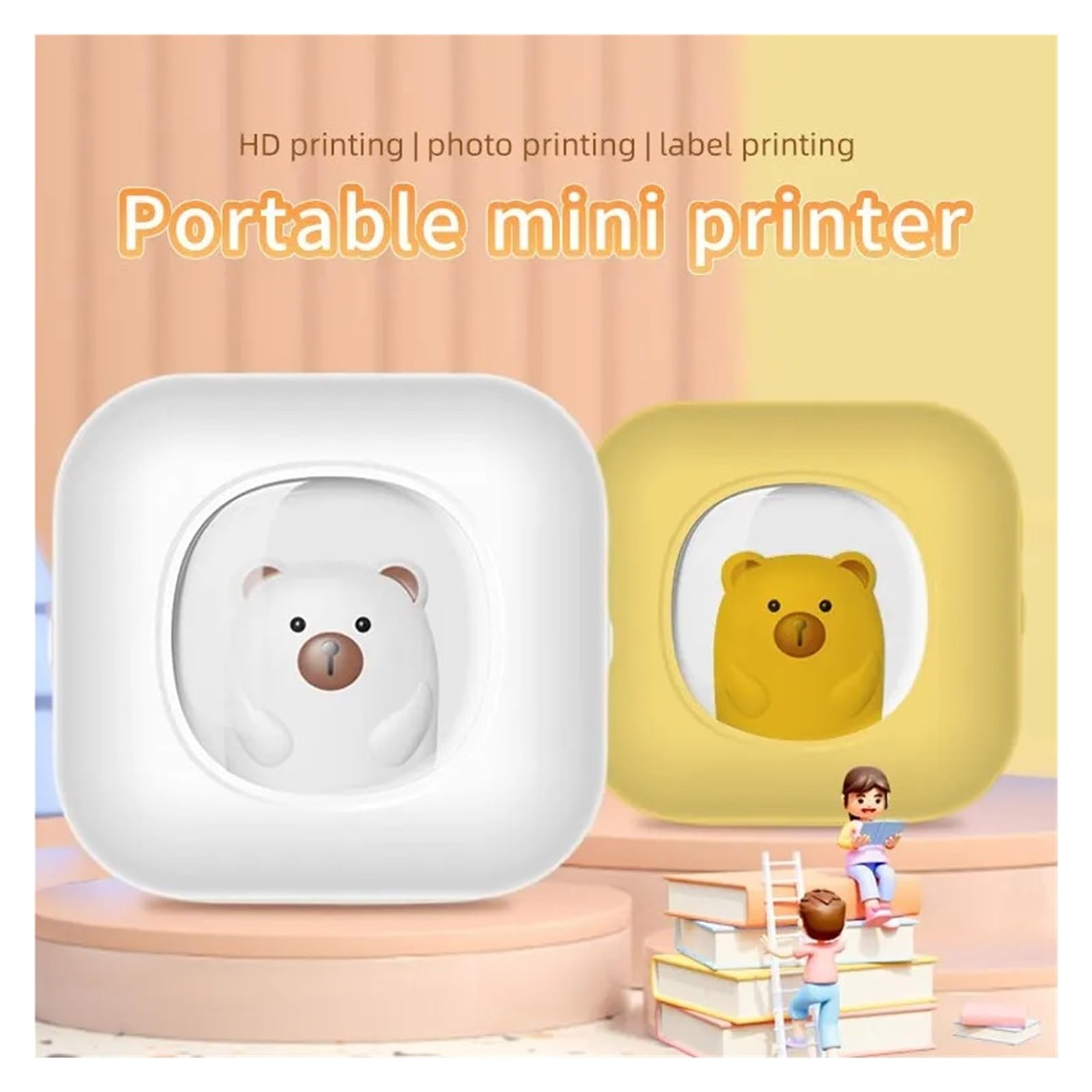Przenośna Mini Drukarka Etykiet Fototermiczne Etykiety Samoprzylepne Drukarki Bezatramentowa Kieszonkowa Bluetooth Maker 57MM WyraźNy Druk
