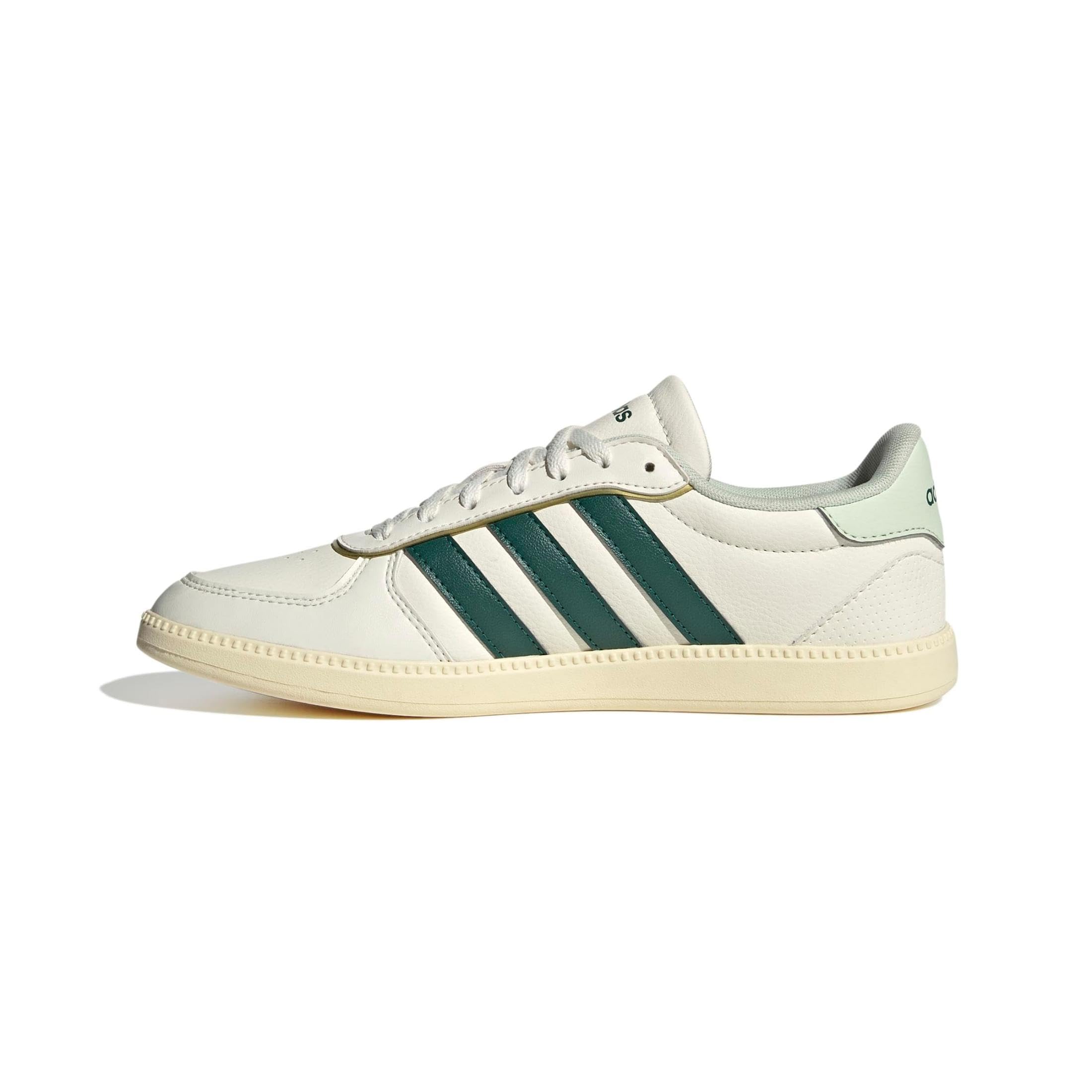 Adidas Breaknet Sleek Shoes Damenschuhe, Weiß/Collegiate Green/Linen Green, 38 2/3 EU