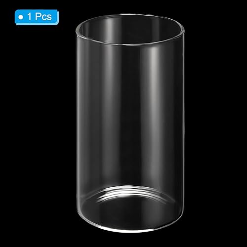 Miniatura 3 de PATIKIL Jarrón cilíndrico de vidrio transparente de 4.7 x 2.6 pulgadas, florero de flores de mesa, jarrón flotante para decoración del hogar,