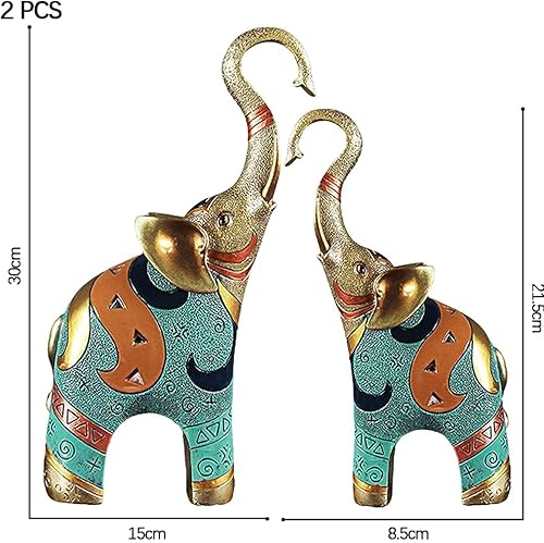 Miniatura 1 de 1 par de estatua de elefante de resina escultura de elefante de buena suerte figura de elefante para decoración de boda en casa oficina