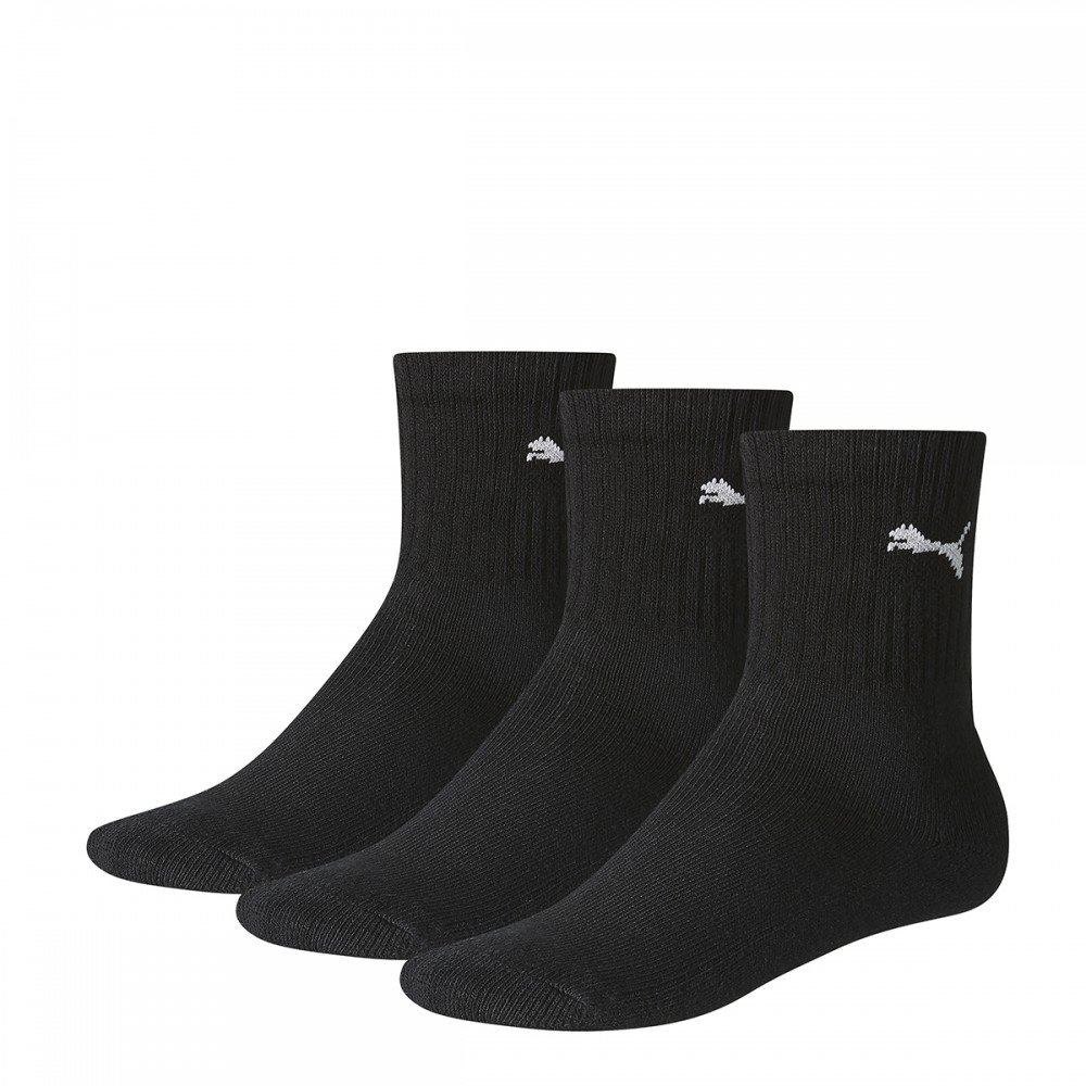 Puma Sport Junior 3P - Black socks for children, 2.5 - 5 UK(35-38 EU)