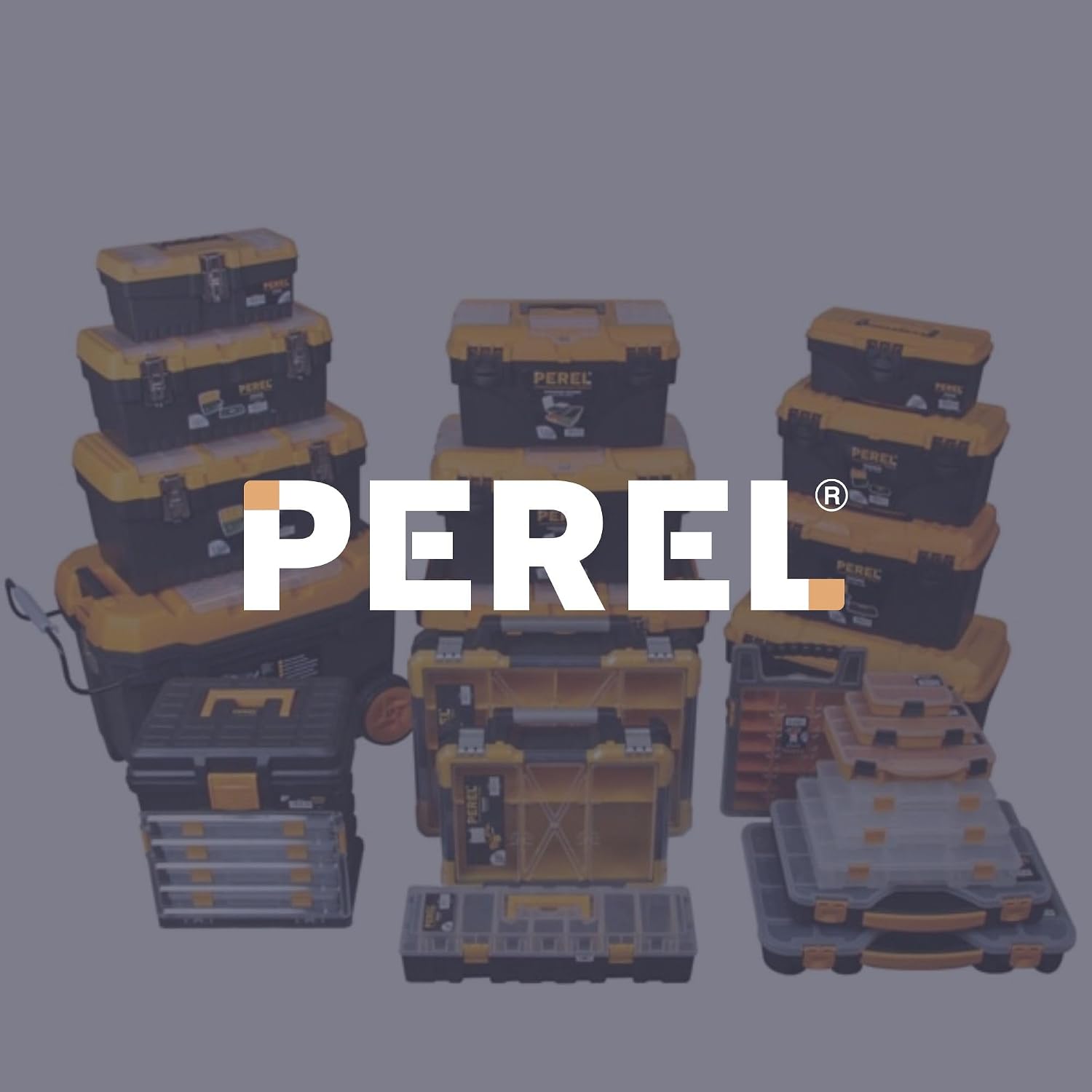 Perel OM13M 13" Tool Box with Metal Latches