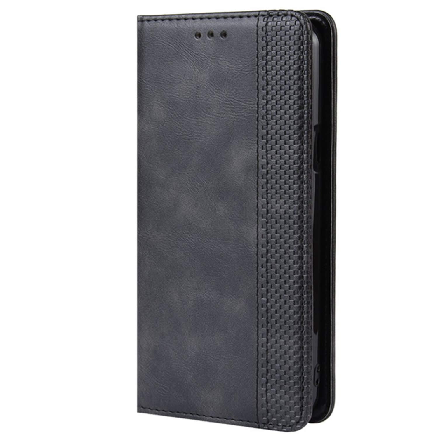 Funda Cuero Para LG K50/LG Q60 Billetera Cartera Flip Cover PU & TPU [Ranura Para Tarjeta] [Soporte] [Cierre Magnético] Funda A Prueba De Golpes - Rojo
