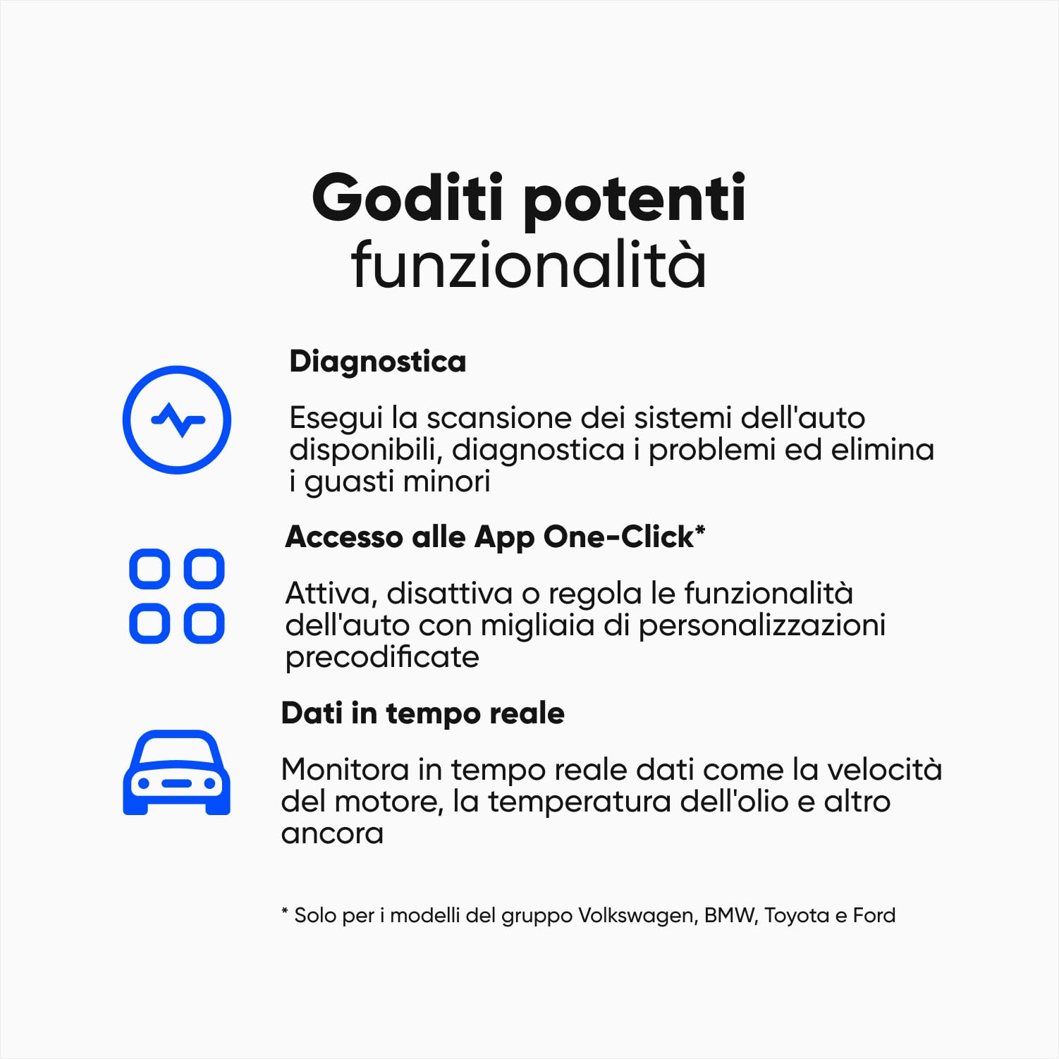 OBDeleven 3 Bluetooth OBD2 Auto Diagnostica Lettore di codici diagnostici Scanner per auto per uso quotidiano e avanzato iOS e Android (OBDeleven 3)