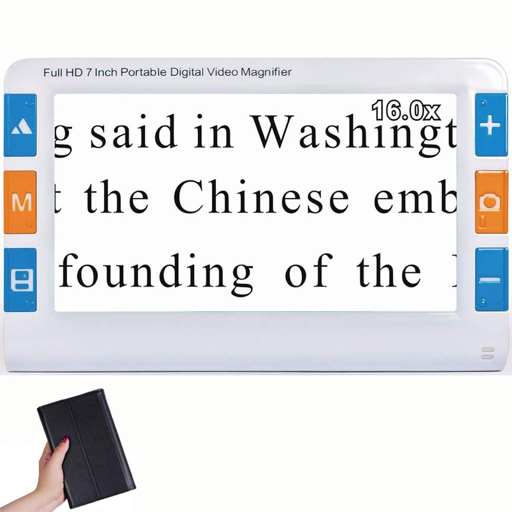 LLC-POWER 7In Digital Magnifier Support Reading Line, Image Freeze, Storage and Playback, AV HDMI 10