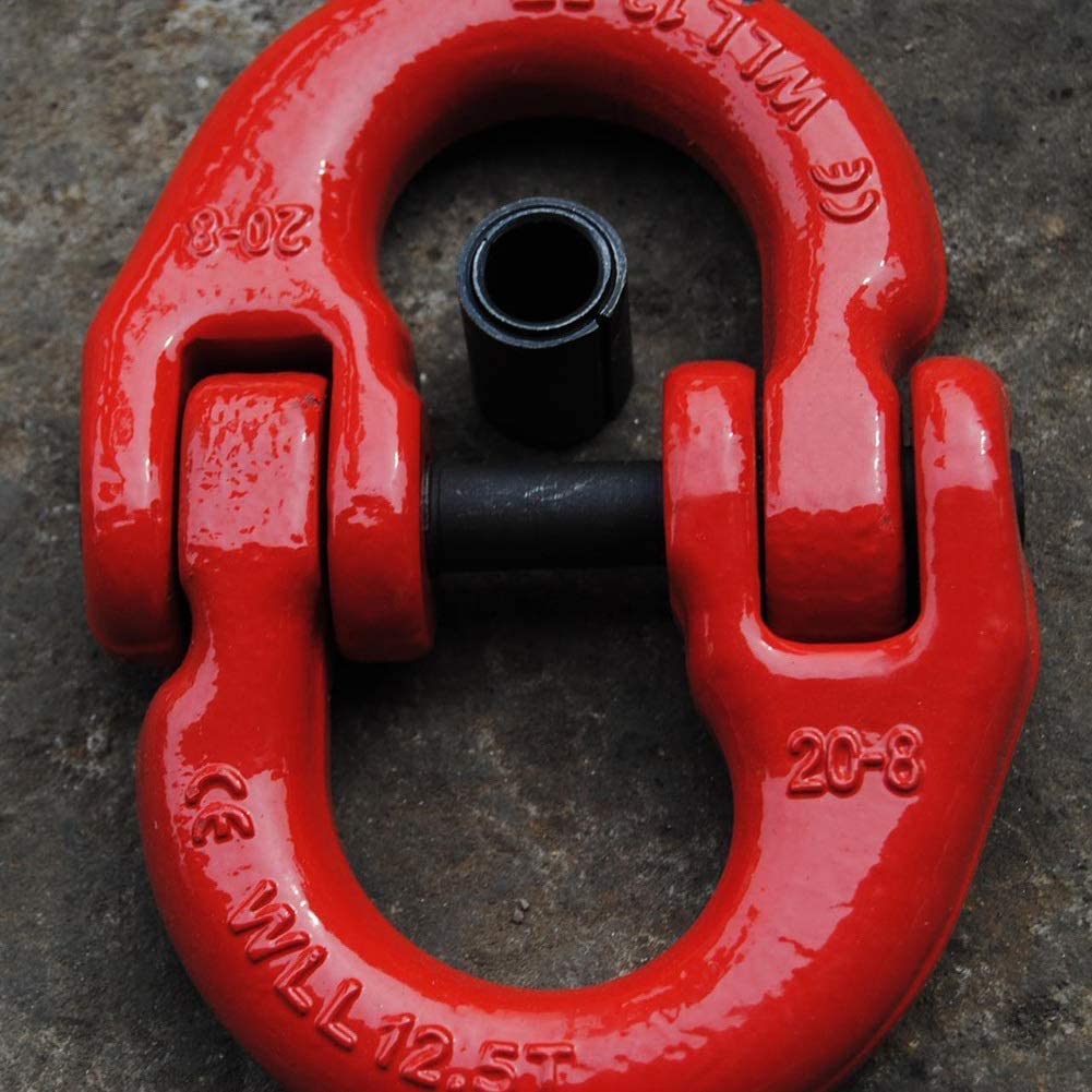 WeighTAJ G80 European Type Connecting Link - Drop Forged Alloy Steel Chain Coupling Link - Hammer Lock Chain Connector (10-8in, 6) 1