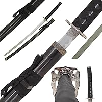 Vista 16 de Snake Eye Tactical Espada samurái katana de dos tonos con soporte de espada gratis