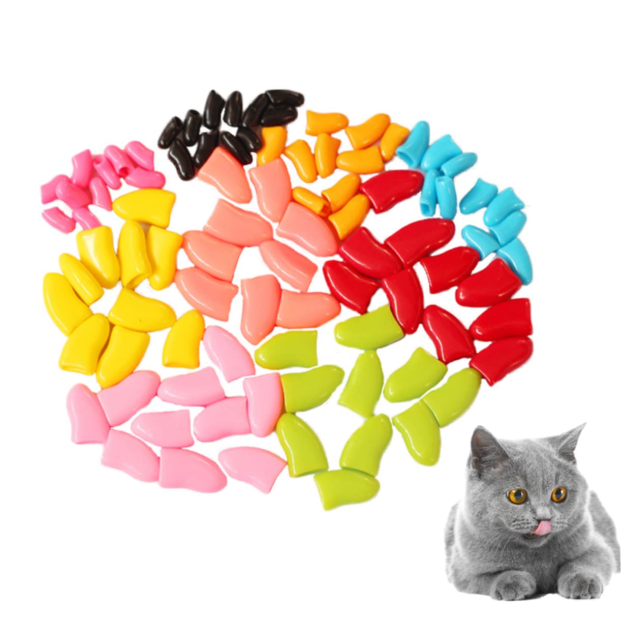 BESPORTBLE 420stücke Teiliges Katzenkrallenabdeckungen Schutz Für Katzenkrallen Zufälligen Farben Weicher Und Bequemer Krallenschutz Für Möbel Und Haustiere