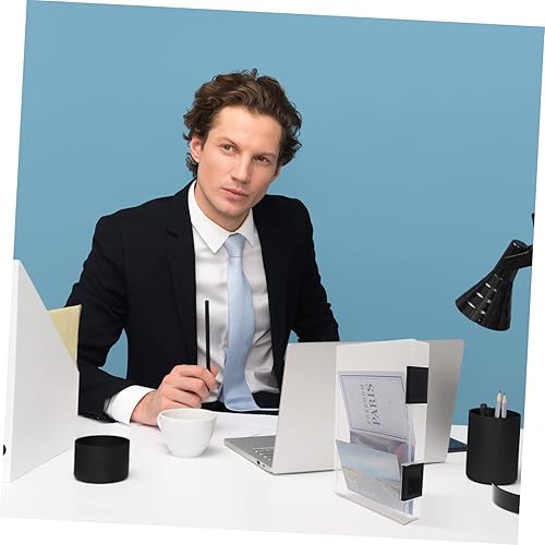 Vista 2 de 1 caja de almacenamiento, organizador de archivos, soporte grueso para documentos para oficina, hogar, estudio, ligero, a prueba de polvo