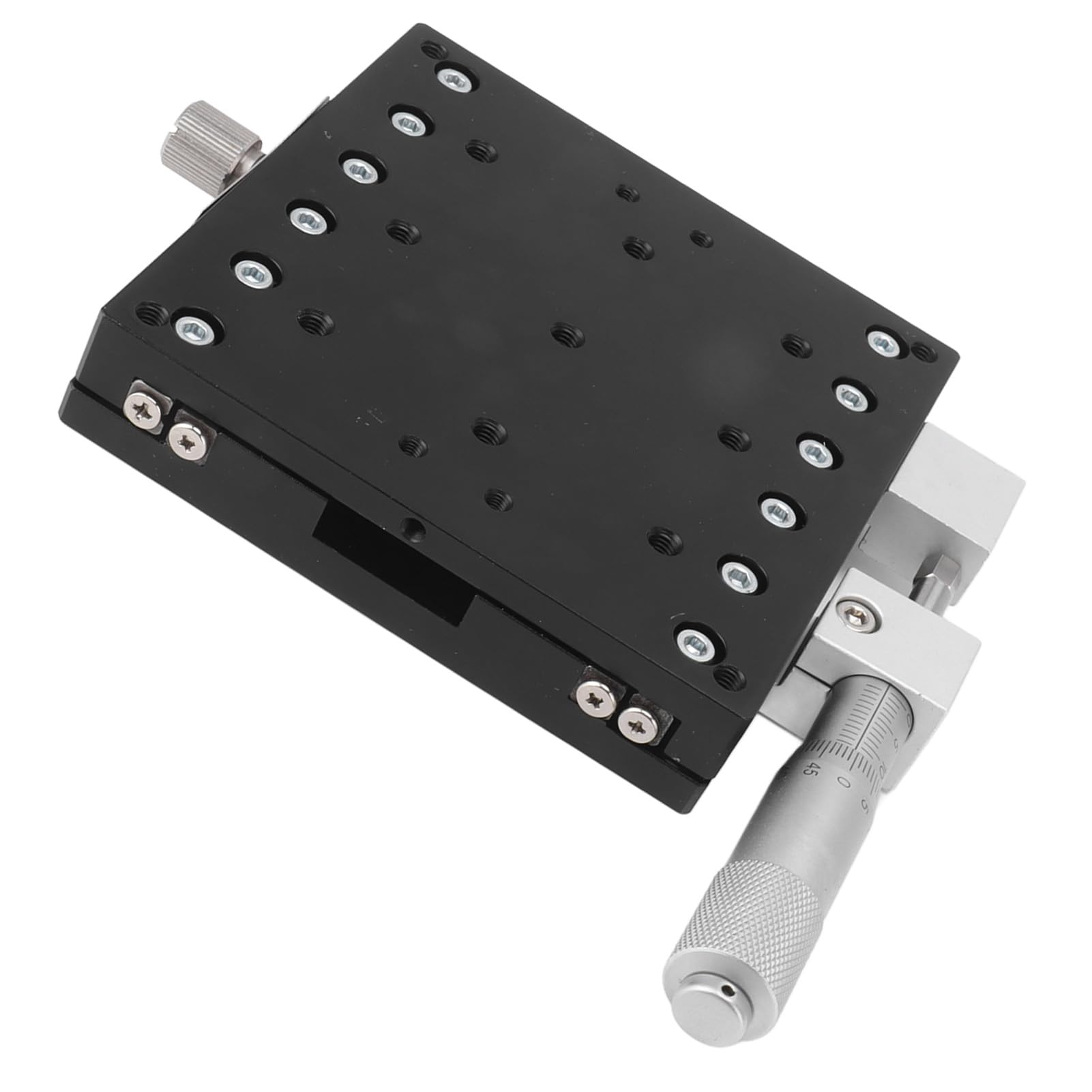 Mesa deslizante de eje X, mesa deslizante de ajuste fino manual, plataforma de corte de eje de aleación de aluminio