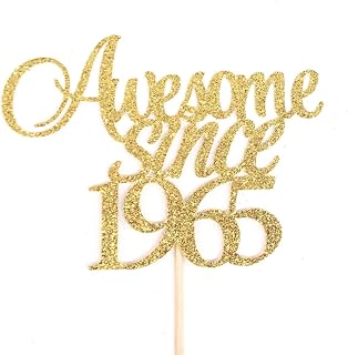 Atelier Elegance Awesome Since 1965 Cake Topper, 55th Birthday Cake Topper, 55th Anniversary Topper