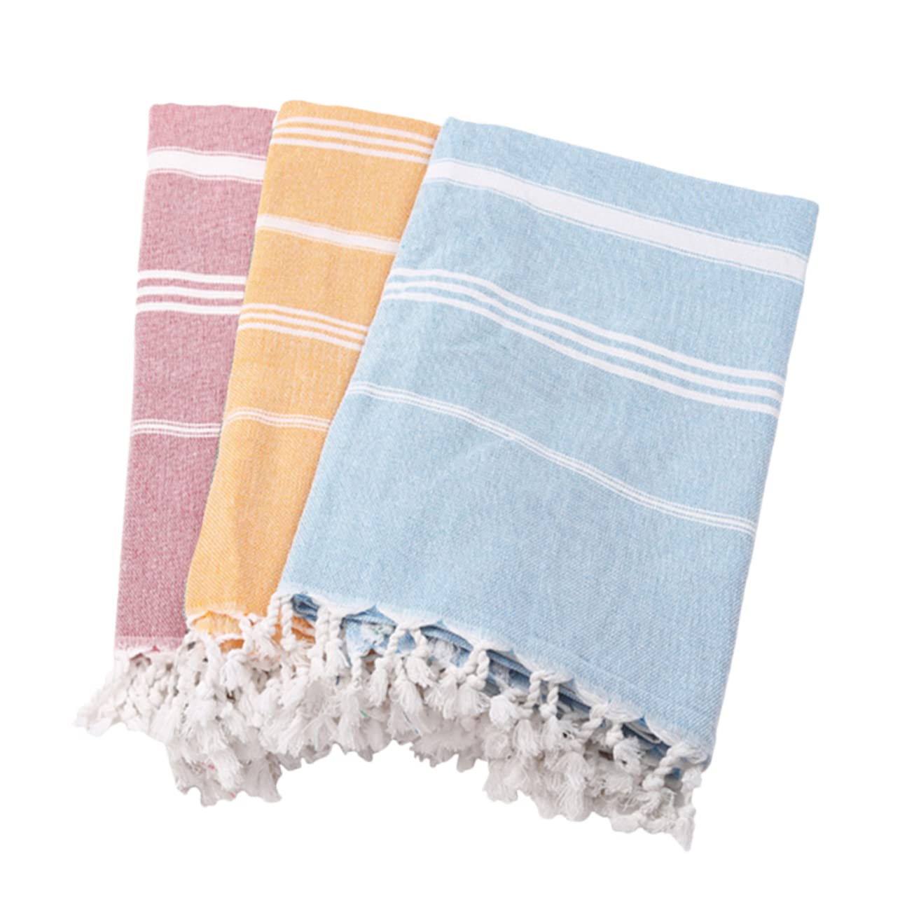 Telo Mare Frange 3 Pezzi in Fibre Bianco, Morbido e Bello | Teli Bagno, Asciugamano da Spiaggia, Asciugamano Mare Donna, Teli Mare Spiaggia, Asciugamani per Bagno, Vacanze Estive