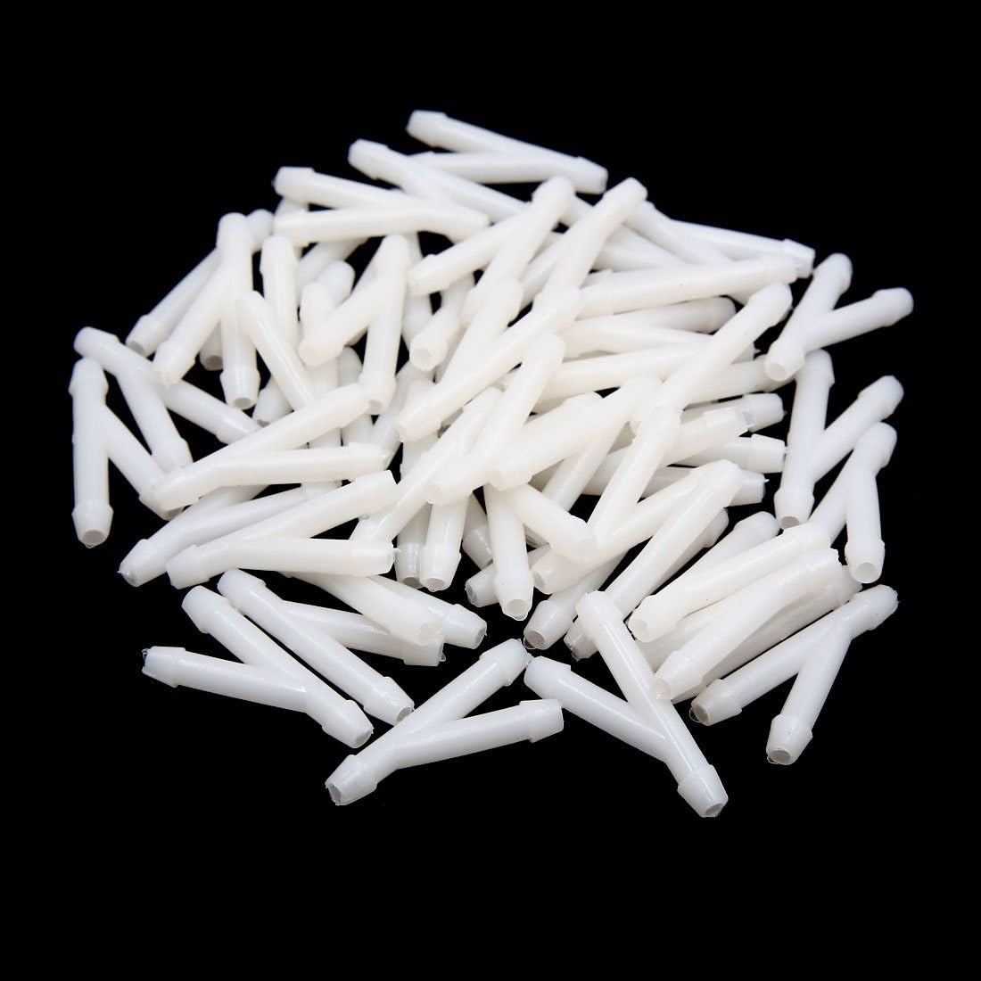 uxcell 50 Pcs Y Shaped Plastic Tubing Tube Connectors Air Water Fuel Splitter for Car