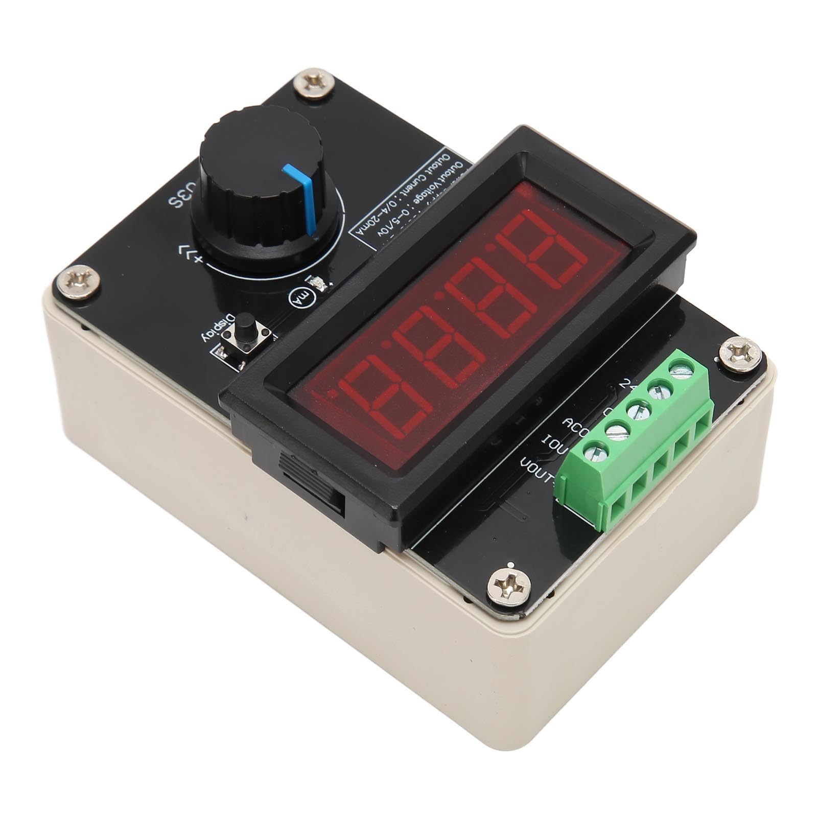 Adjustable Generator, ThreeDigit Display DC 0 to 10V Convenient DROK Generator 0 4 to 20mA Easy to Calibrate for PLC Panel Debugging LED Testing