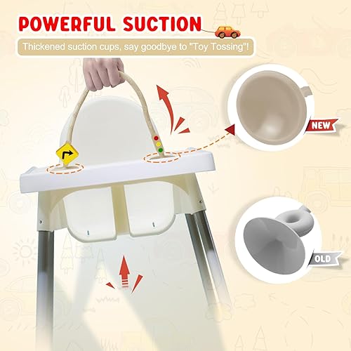 Miniatura 9 de zeeloopbee Juguetes para silla alta con ventosas para niños pequeños con ventosa de silicona Montessori, juguetes educativos de dentición para bebés