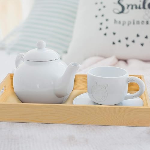 Miniatura 7 de Aodaer 7 bandejas de madera anidadas para servir de forma rectangular, bandejas de madera con asas para cocina, fiesta, cena, aperitivos