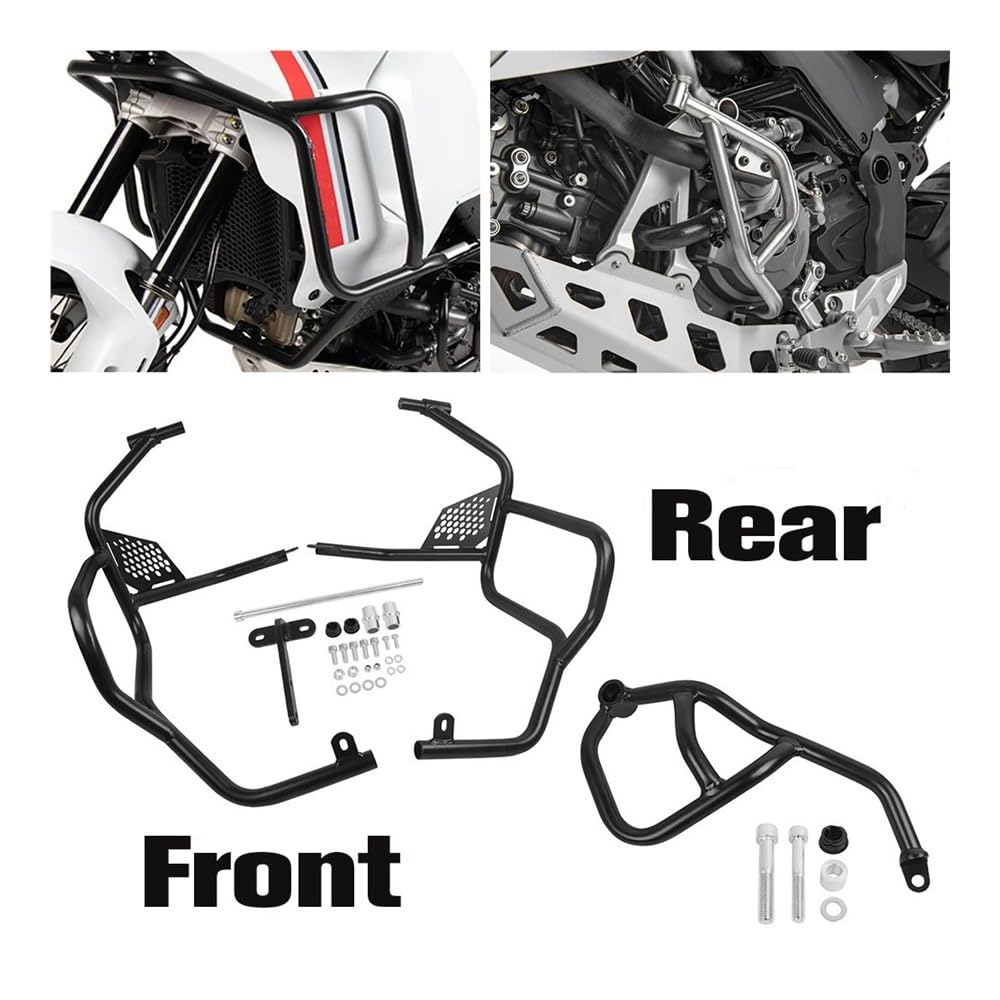 para Desert X para 2022-2024 Motocicleta Crash Tank Bars Protector De Motor Barra Protectora Bomba Agua Bumper Protección Cuadro Bloque Decorativo Parachoques
