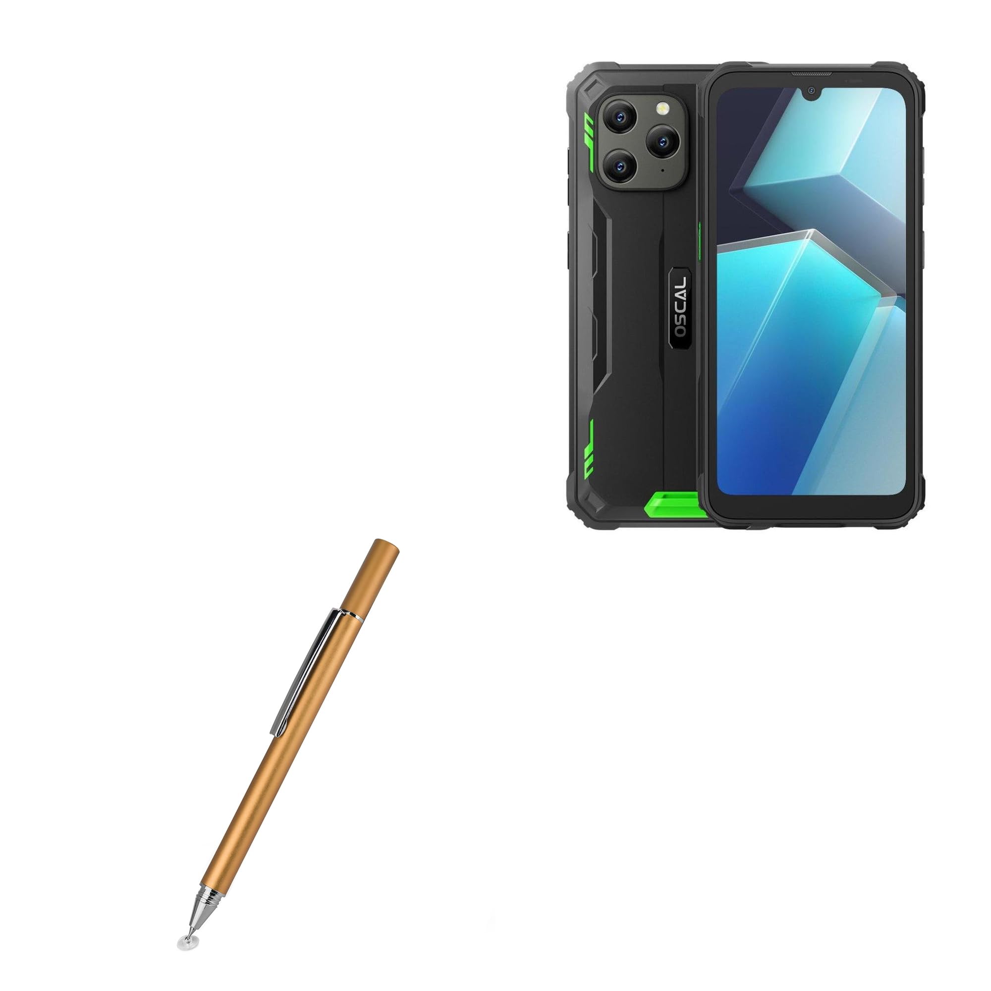 BoxWave Stylus Pen Compatible with Blackview Oscal S70 - FineTouch Capacitive Stylus, Super Precise Stylus Pen - Champagne Gold
