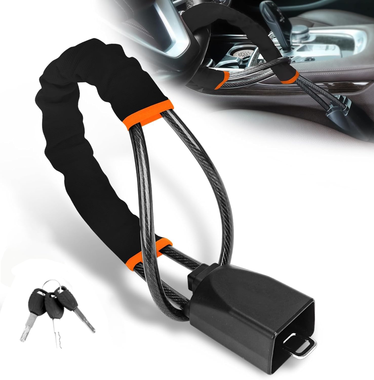 AUTO SECURE PLUS Gear Lock Pin Type Big (Black) Amazon.in Car