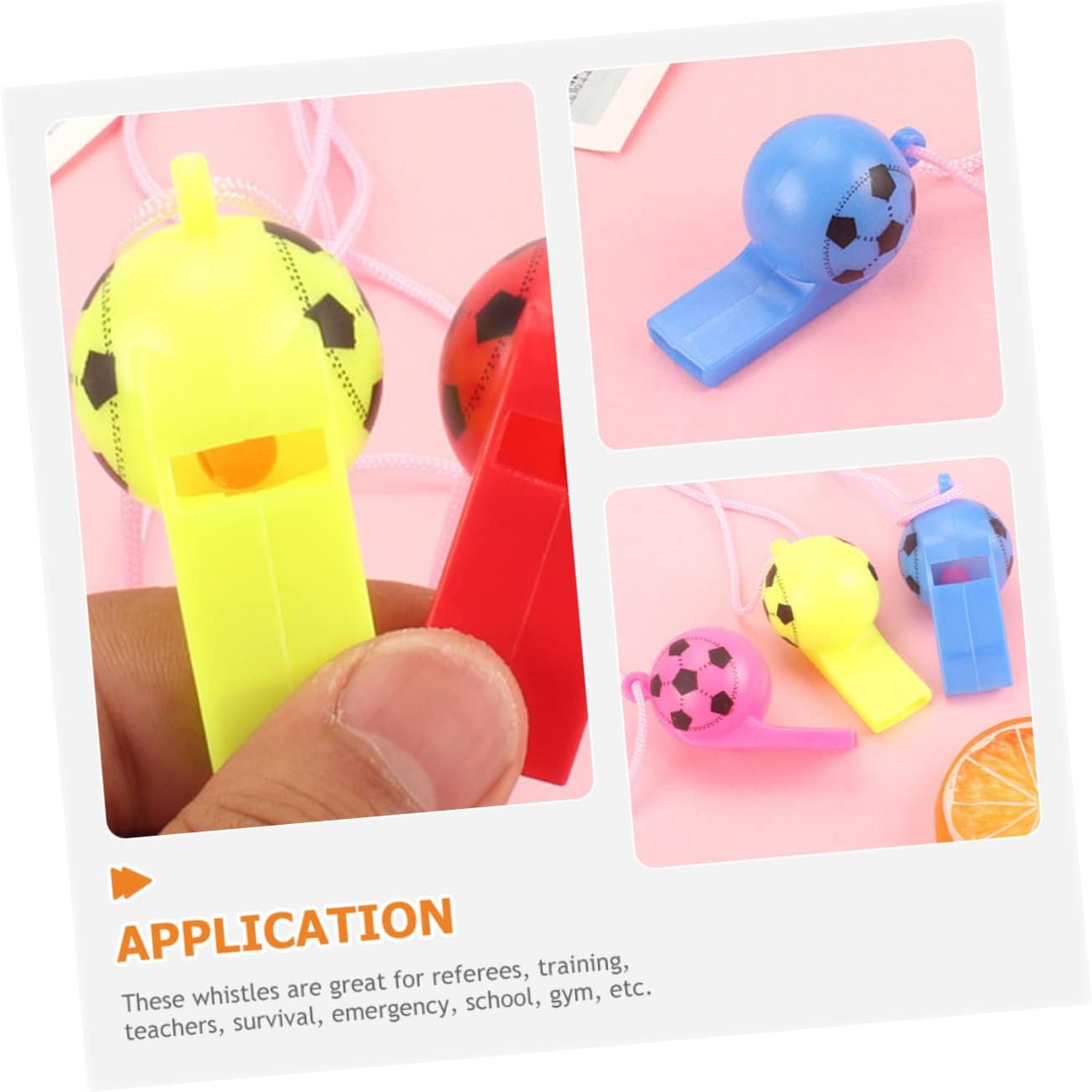 200pcs Multi-Function Referee Whistle with Lanyard Colorful Cheering Whistles for Sports Training Emergencies and Athletic Events