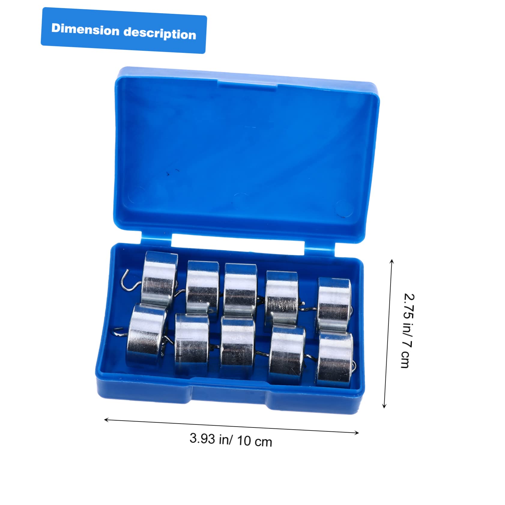 NAMOARLY Weight Hook Set Mechanics Teaching Equipment Metal Hook Codes 50g x 10