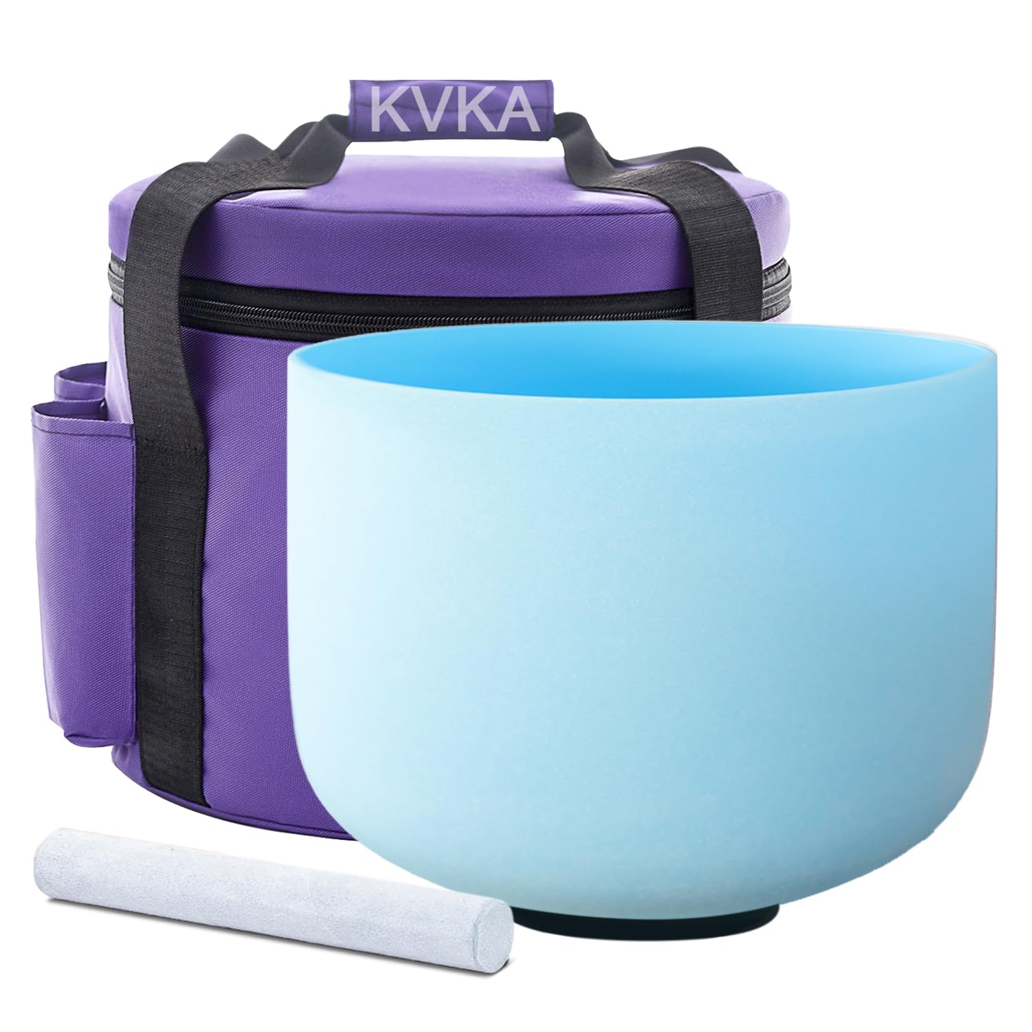 KVKA Misa dźwiękowa 25 cm, 432 Hz G note 10 cali niebieska czakra Sound Healing misa dźwiękowa do medytacji, redukcji stresu, relaksu z torbą do przenoszenia