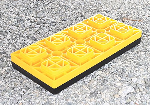 Camco 44601 Universal Leveling Block Flex Pads - Prevent Jacks And Stabilizers From Sinking Into Soft Ground - Measure 8.5" X 17" - 2-Pack,Black #TOP4