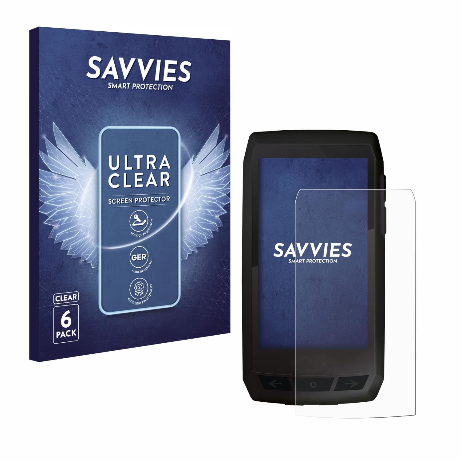 Savvies 6 Pack Screen Protector compatible with Ciclo Navic 400 Protection Film Clear