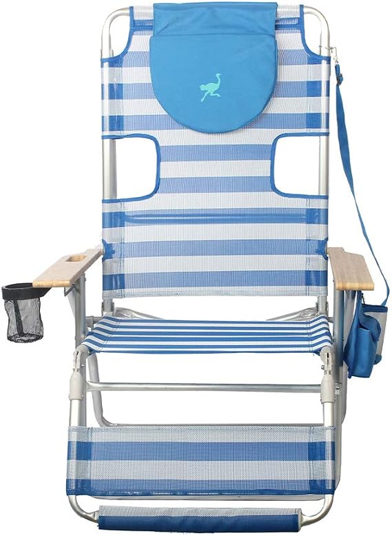 Ostrich The Altitude 3N1 Lightweight Beach Reclining Lounge, 3 Pack