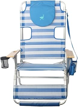 Ostrich The Altitude 3N1 Lightweight Beach Reclining Lounge, 3 Pack