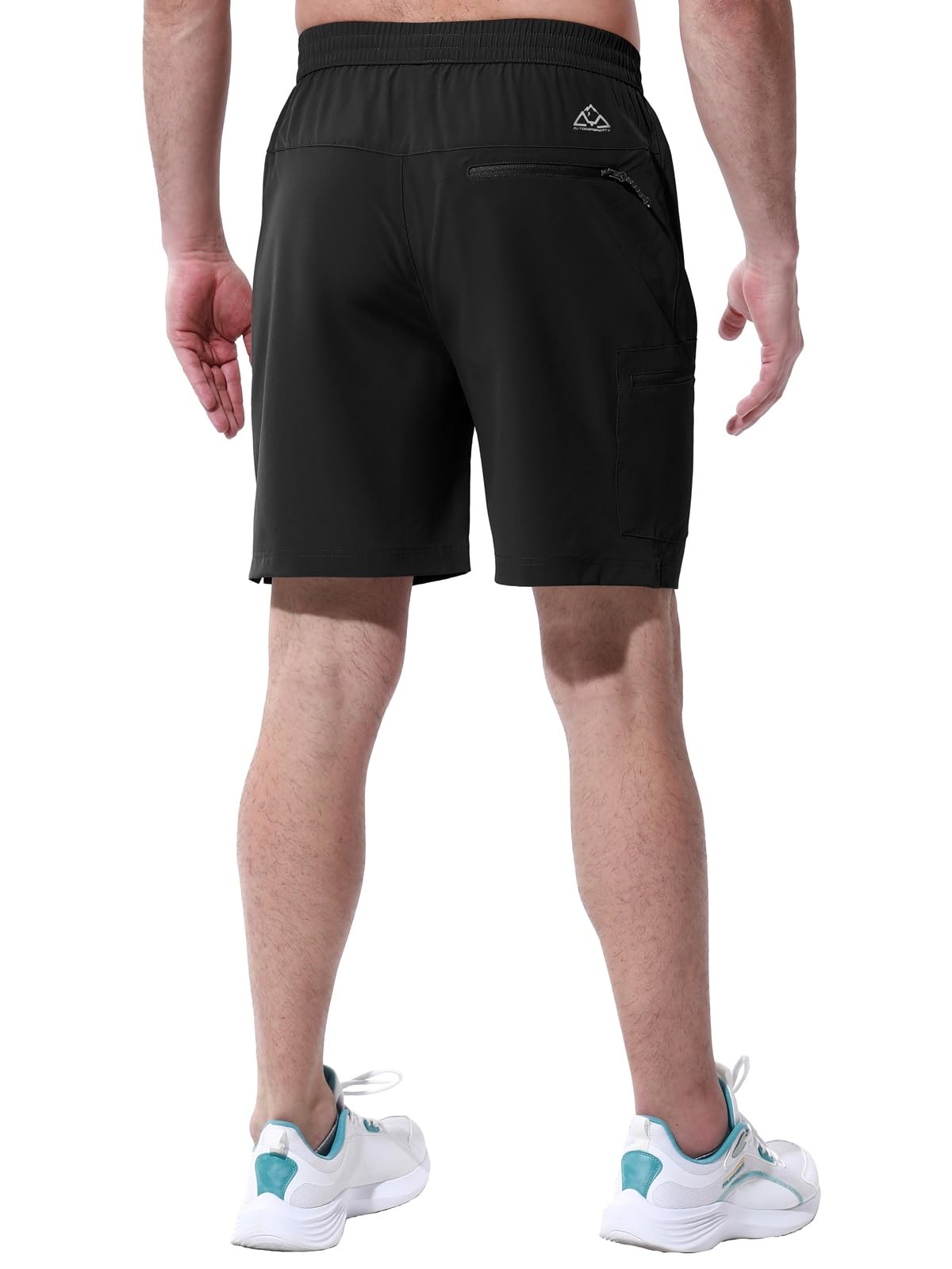 Rdruko Kurze Hosen Herren Sport Shorts Stretch Wanderhose Sommer Fahrradhose Schnelltrocknend Jogginghose Cargohose Laufshorts mit 4 Reißverschlusstaschen