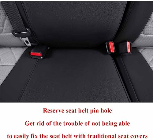 Miniatura 6 de EKR Ranger Fundas de asiento personalizadas para Ford Ranger SuperCrew XLXLTLariat 2019 2020 2021 2022 2023 - Juego completo de fundas de asiento de