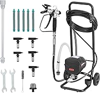 VEVOR 650W 3000 PSI Airless Paint Sprayer with Wheeled Cart - High Pressure Electric Sprayer for Home Interior Exterior Painting