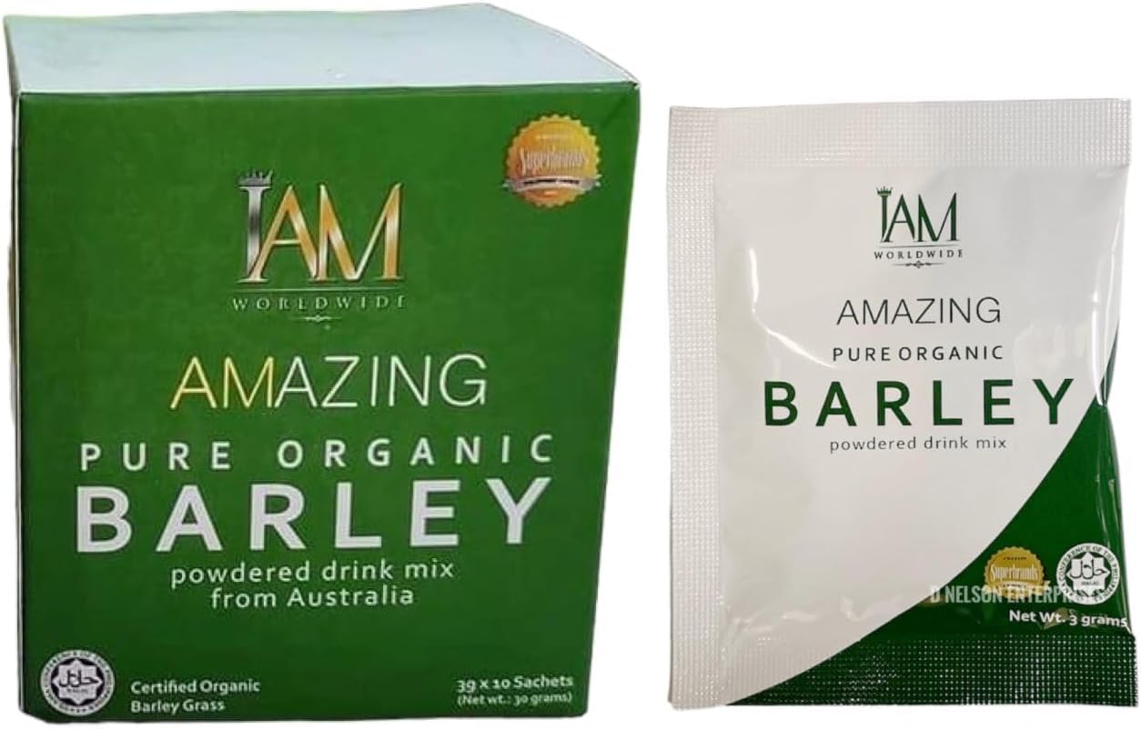 IAM Amazing Pure Organic Barley Powdered Drink Mix from Australia 3 Boxes