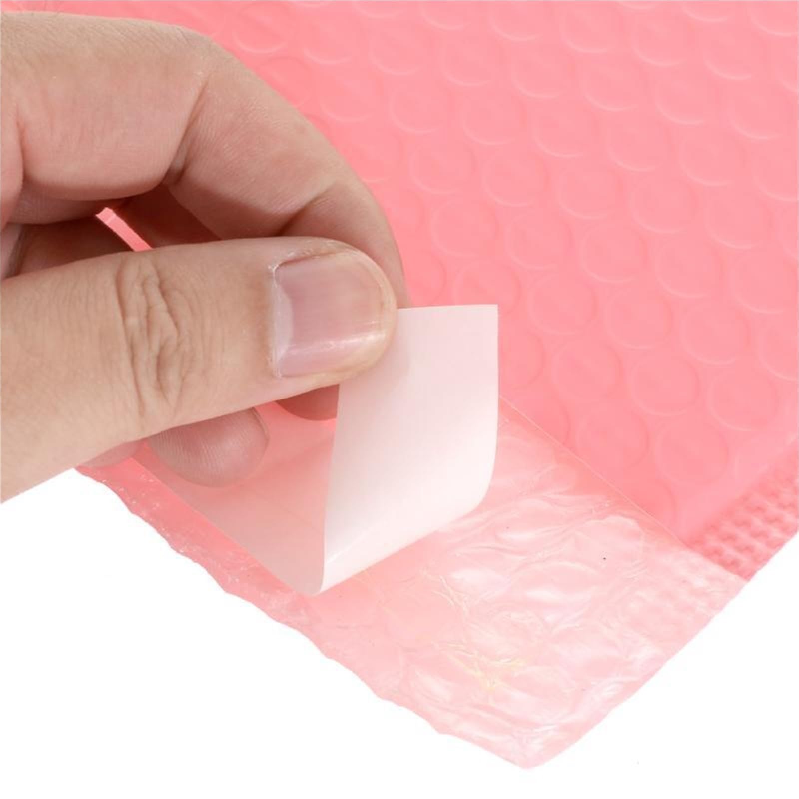 Torba pocztowa YDMHYLAI 100pcs Pink Bubble Mailers, Self Seal Pearl Film Padded Envelopes for Book Magazine Soft Lightweight(13x15cm-100pcs)