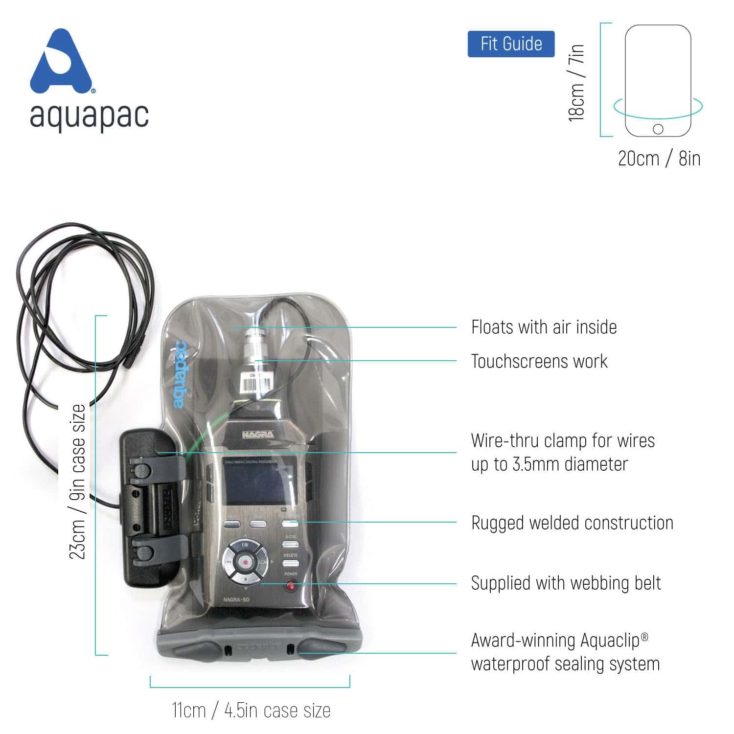 Aquapac 548 - Funda Impermeable para radiomicrófonos