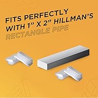 Vista 4 de Prescott Plastics 1 enchufe rectangular de plástico de 2 pulgadas (paquete de 50), tapa de extremo blanco para tubos de metal, valla, inserto