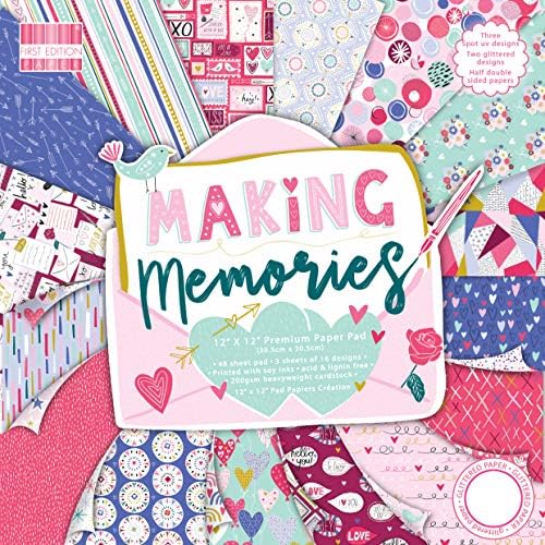 FEPAD209 | Making Memories Premium Paper Pad 12" x 12" | 48 Sheet Pad | 200gsm Heavyweight Cardstock | Acid & Lignin Free, Soy Inks | FSC | For Card Making, Scrapbooking, Home Décor & Papercraft