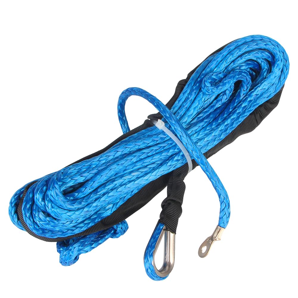 Corde de treuil synthétique haute résistance 7700 LB en fibre tressée premium pour ATV