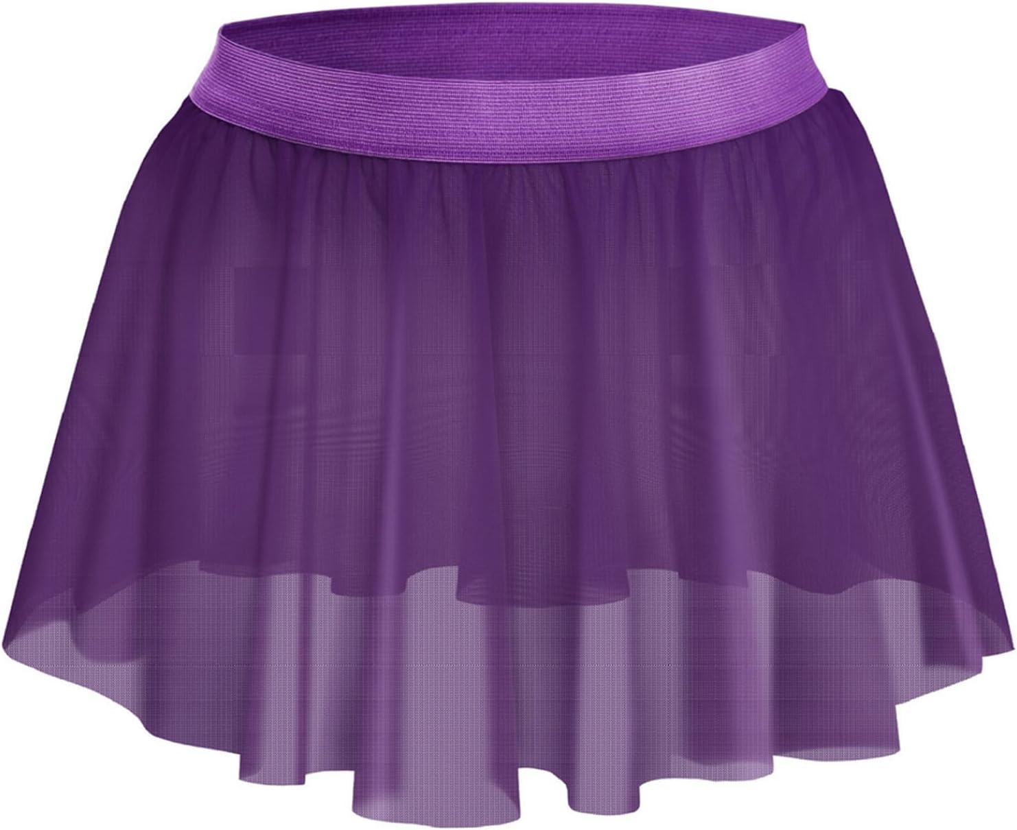 Men's See Through Mesh Ruffled Skirt Elastic Waistband Sheer Miniskirt Cross Dresser Nightclub Costume